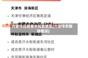 六安今日疫情中风险地区(六安今天新冠情况)
