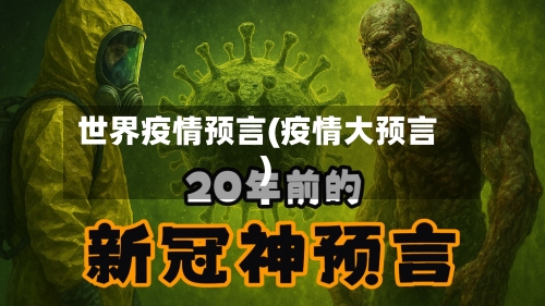 世界疫情预言(疫情大预言)-第1张图片
